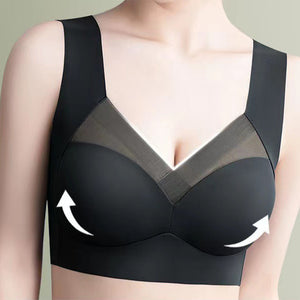 Wireless Ice Silk Chest Wrap Push Up Tank Bra_7