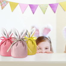 5/10pcs Easter Bunny Rabbit Bags Ears Velvet Bag Gift Box_14