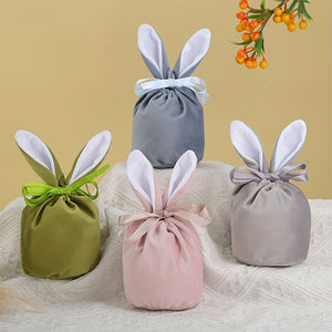 5/10pcs Easter Bunny Rabbit Bags Ears Velvet Bag Gift Box_1