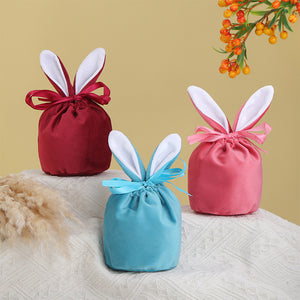 5/10pcs Easter Bunny Rabbit Bags Ears Velvet Bag Gift Box_2