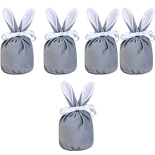 5/10pcs Easter Bunny Rabbit Bags Ears Velvet Bag Gift Box_17