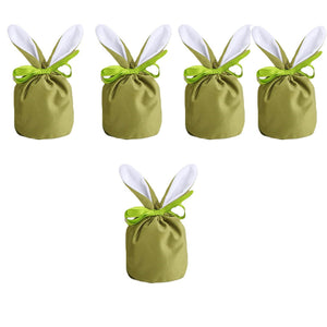 5/10pcs Easter Bunny Rabbit Bags Ears Velvet Bag Gift Box_21