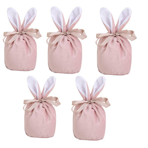 5/10pcs Easter Bunny Rabbit Bags Ears Velvet Bag Gift Box_23
