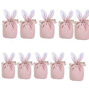 5/10pcs Easter Bunny Rabbit Bags Ears Velvet Bag Gift Box_24