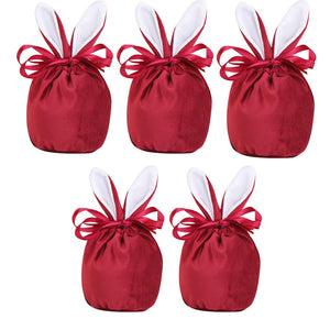 5/10pcs Easter Bunny Rabbit Bags Ears Velvet Bag Gift Box_29