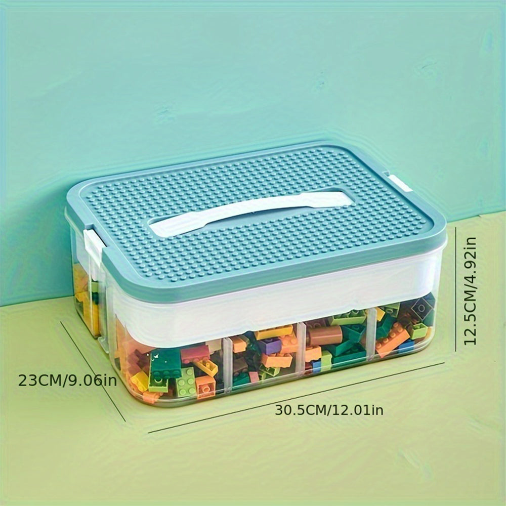 1/2/3 Layer Toy Storage Box With Lid & Grids_18