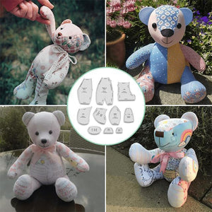 10pcs Memory Bear Template Ruler Set Clothing DIY Craft Kit_10