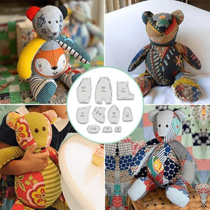 10pcs Memory Bear Template Ruler Set Clothing DIY Craft Kit_12