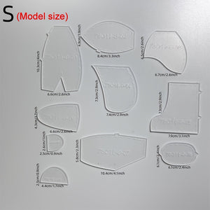 10pcs Memory Bear Template Ruler Set Clothing DIY Craft Kit_15