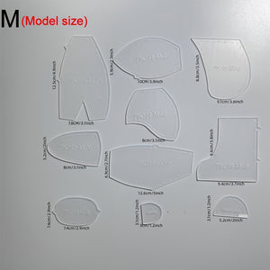 10pcs Memory Bear Template Ruler Set Clothing DIY Craft Kit_16