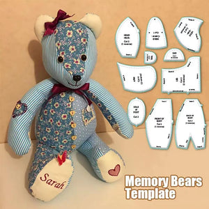 10pcs Memory Bear Template Ruler Set Clothing DIY Craft Kit_1
