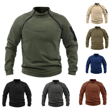 Men's Fleece Jacket Windproof Warm Outdoor Tactical Sweatshirt_0