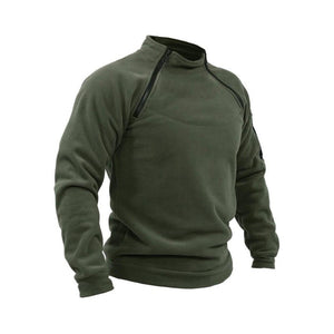 Men's Fleece Jacket Windproof Warm Outdoor Tactical Sweatshirt_1