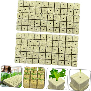100pcs Seeding Growing Starter Wool Rock Cubes_11