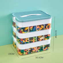 1/2/3 Layer Toy Storage Box With Lid & Grids_20