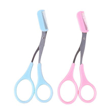 Stainless Steel Eyebrow Trimmer Scissors with Comb Makeup Tool_12