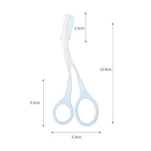 Stainless Steel Eyebrow Trimmer Scissors with Comb Makeup Tool_13