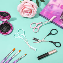 Stainless Steel Eyebrow Trimmer Scissors with Comb Makeup Tool_14