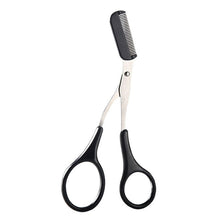 Stainless Steel Eyebrow Trimmer Scissors with Comb Makeup Tool_15