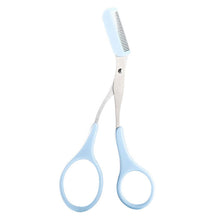 Stainless Steel Eyebrow Trimmer Scissors with Comb Makeup Tool_16