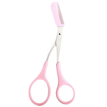 Stainless Steel Eyebrow Trimmer Scissors with Comb Makeup Tool_18