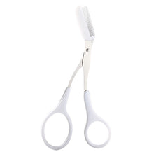 Stainless Steel Eyebrow Trimmer Scissors with Comb Makeup Tool_19