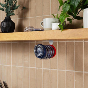 Self-Adhesive Under Cabinet Horizontal Tumbler Lid Organizer_8