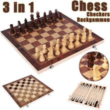 3 in 1 Classic Folding Wooden Chess Set