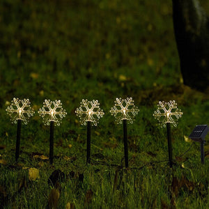 Pack of 5 Solar Powered Outdoor Decorative Stake Lights