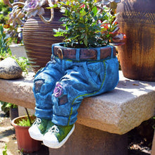 Denim Jeans Resin Flower Pot