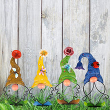 Metal Gnome Garden Stake Decor
