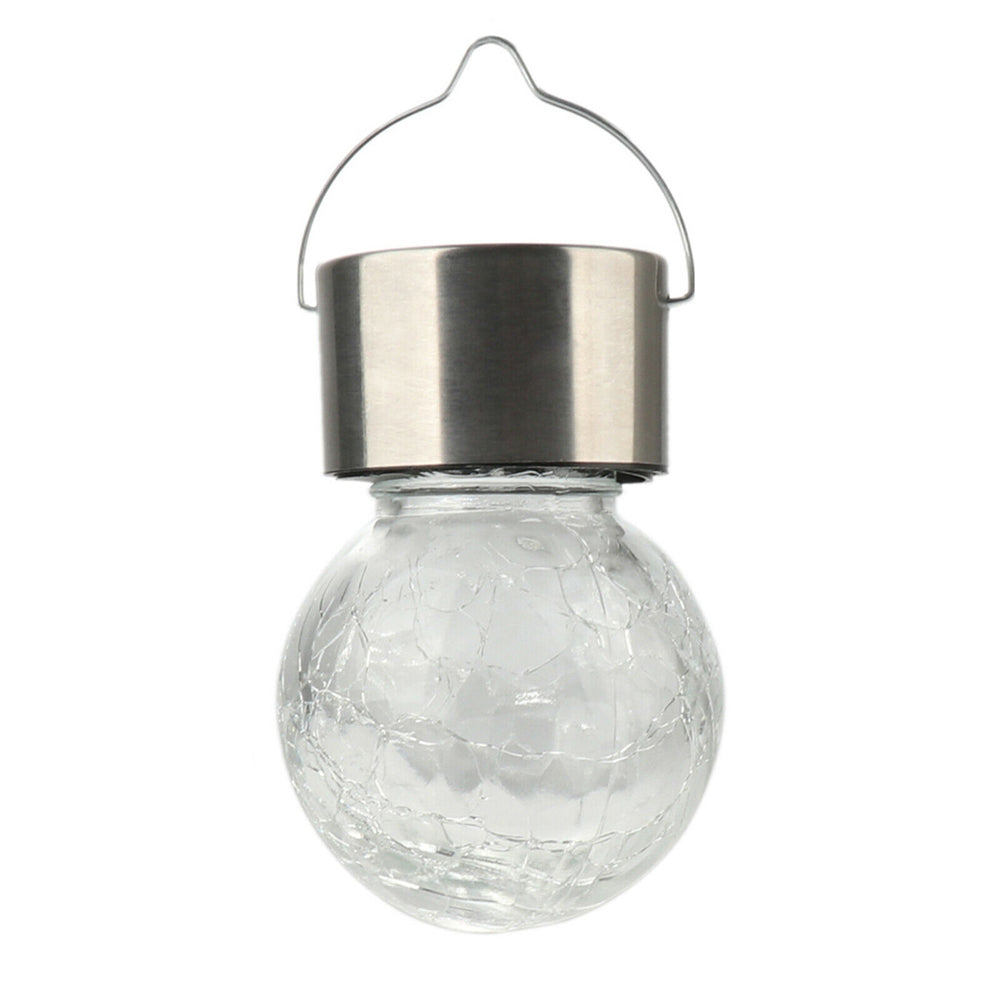 Hanging Solar Cracked Glass LED Ball Light