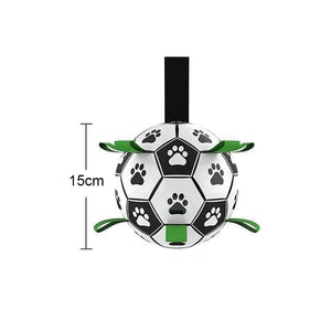Interactive Training Dog Football Toy with Grab Tabs