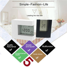 Battery Operated Electronic Square LCD Digital Calendar Alarm Clock with Home Thermometer & Countdown Timer