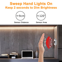 Hand Sweep Motion Sensor USB Rechargeable LED Light Strip for Bedroom, Kitchen, and Wardrobe