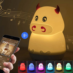 USB Rechargeable Silicone Animal Night Light and BT Speaker