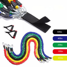 11 Pcs Tube Resistance Bands Set 150 Lb with Storage Bag