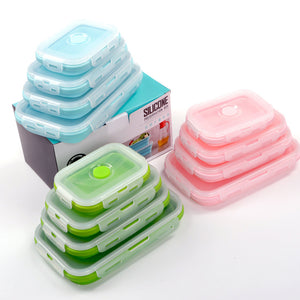 4 Sizes Silicone Collapsible Lunch Box