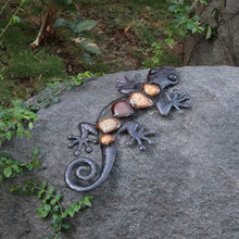 Metal Gecko Outdoor Wall Decor