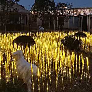 Outdoor Solar Powered Stake Straw Garden Lamp