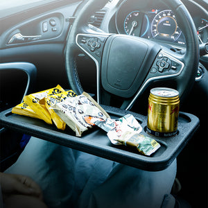 Car Steering Wheel Tray with Cup Holder