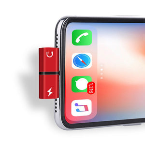 T-shaped Headphone 2-in-1 Dual-port Headphone Adapter for iPhone