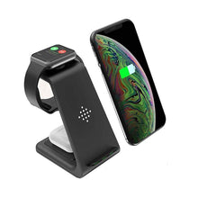 10W 3-In-1 Fast Charge Wireless Charger Dock For iPhone 11 Pro SE2, Apple Watch, AirPods Pro