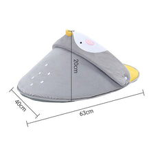 Cartoon Animal Slipper Shape Soft Nest Non-Slip Pet Bed