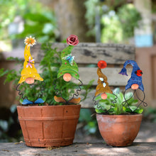 Metal Gnome Garden Stake Decor