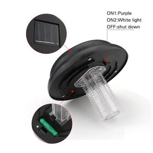 Solar Powered Outdoor LED Mosquito and Bug Zapper Insect Pest Killer Lamp
