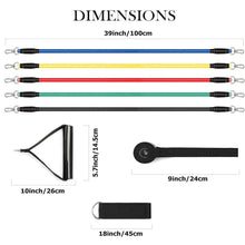 Exercise Resistance Band Set Stackable Up to 100 Pounds, Exercise Bands for Home Workouts, Physical Therapy, Gym Workout, Yoga