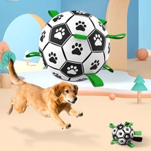 Interactive Training Dog Football Toy with Grab Tabs