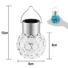 2pcs Solar Powered Hanging Ball Light