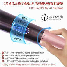 2-In-1 Curling And Straightening Twisted Spiral Hair Iron With LCD Display